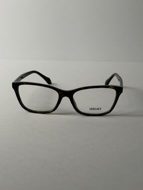 Versace  Mod 3375 108 Brown-Tortoiseshell Square Optical Frames New Authentic